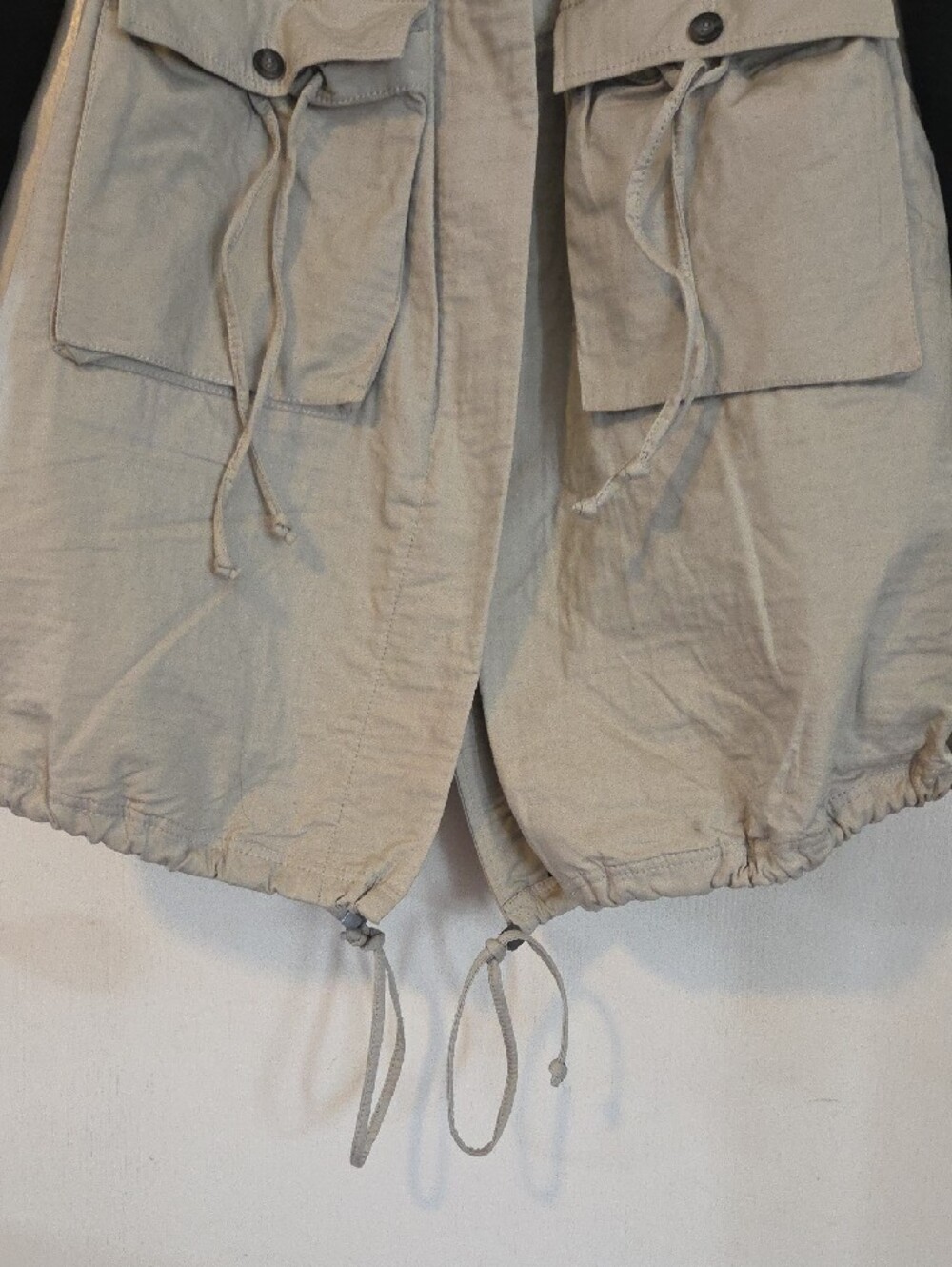 Rachel Roy Black and Cream Contrast Drawstring Utility Jacket - Picture 6 of 9